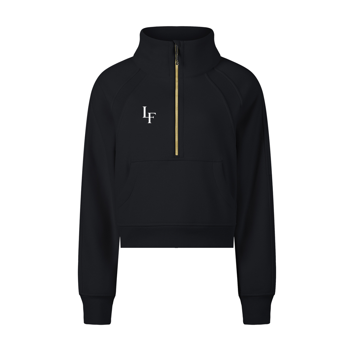 Cropped Half-Zip Sweatshirt