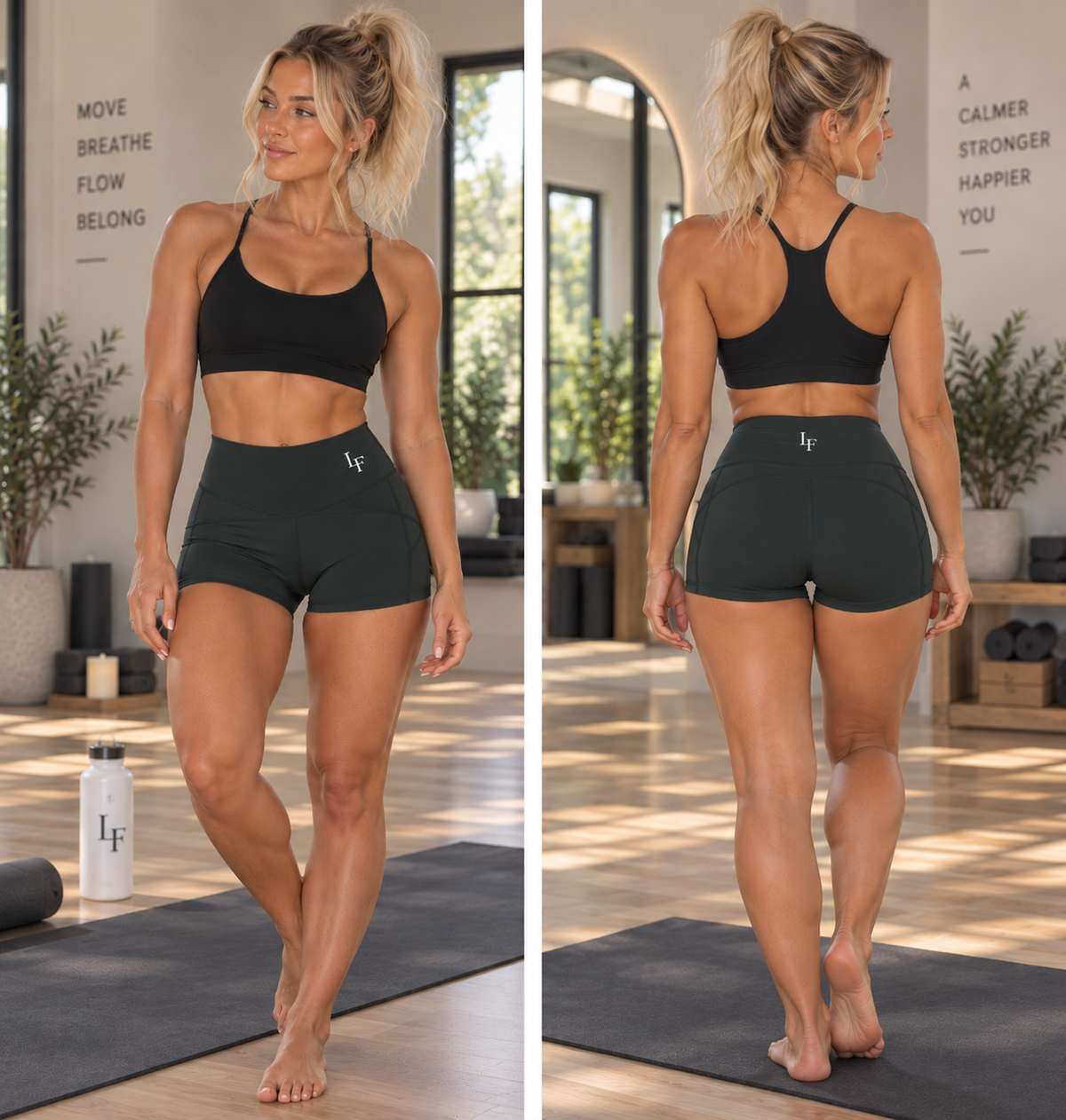 High-Waist Yoga Shorts