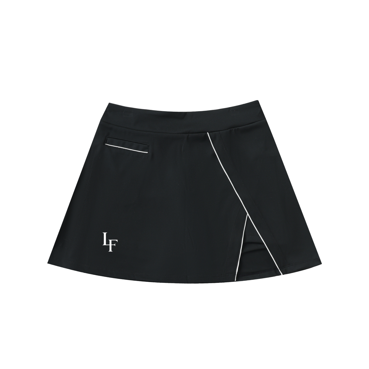 High-Waist Pocketed A-Line Skirt