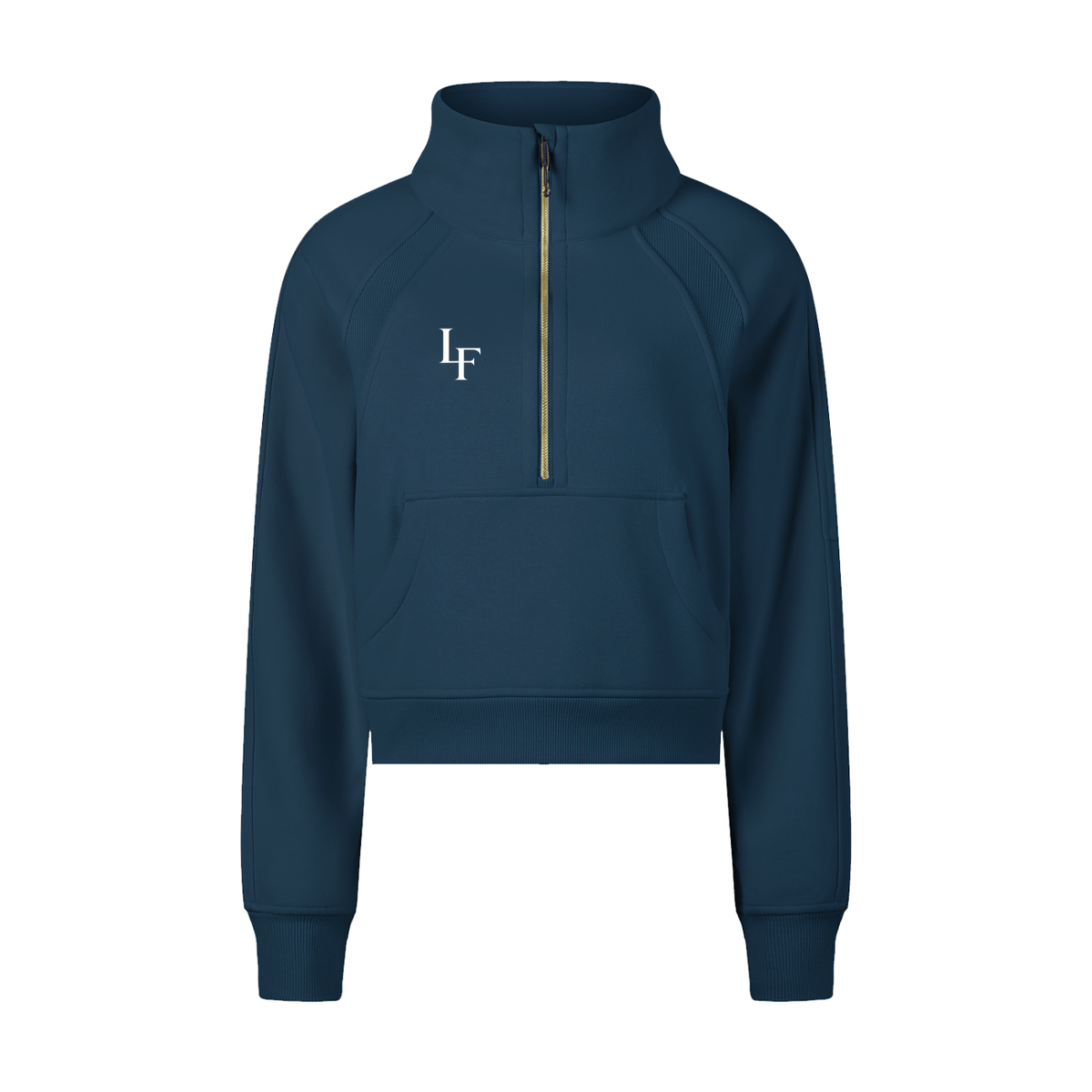 Cropped Half-Zip Sweatshirt