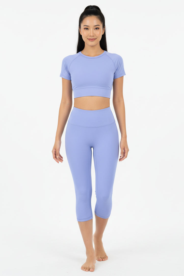 Women's High Waisted Yoga Capri Leggings