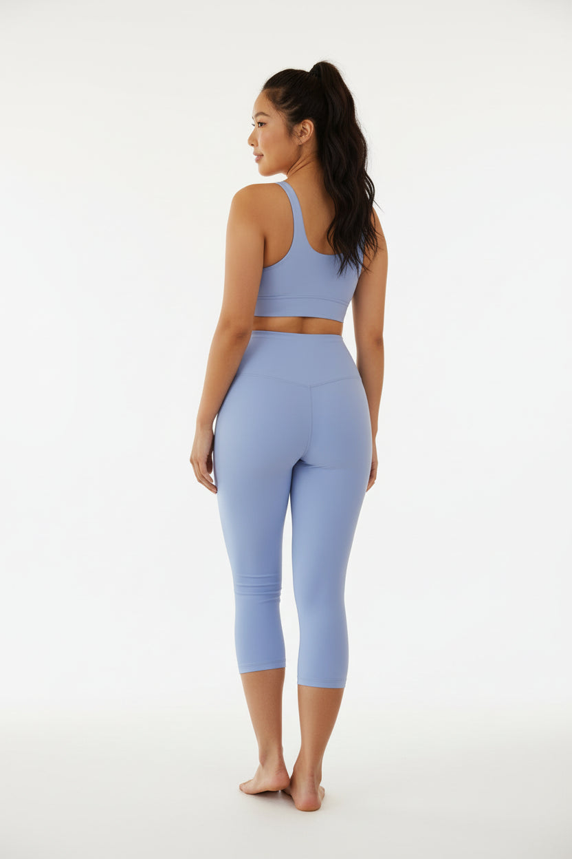 Women's High Waisted Yoga Capri Leggings